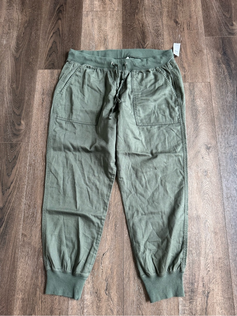 Gap Olive Green Jogger Pants - Drawstring Waist Women’s Size Large